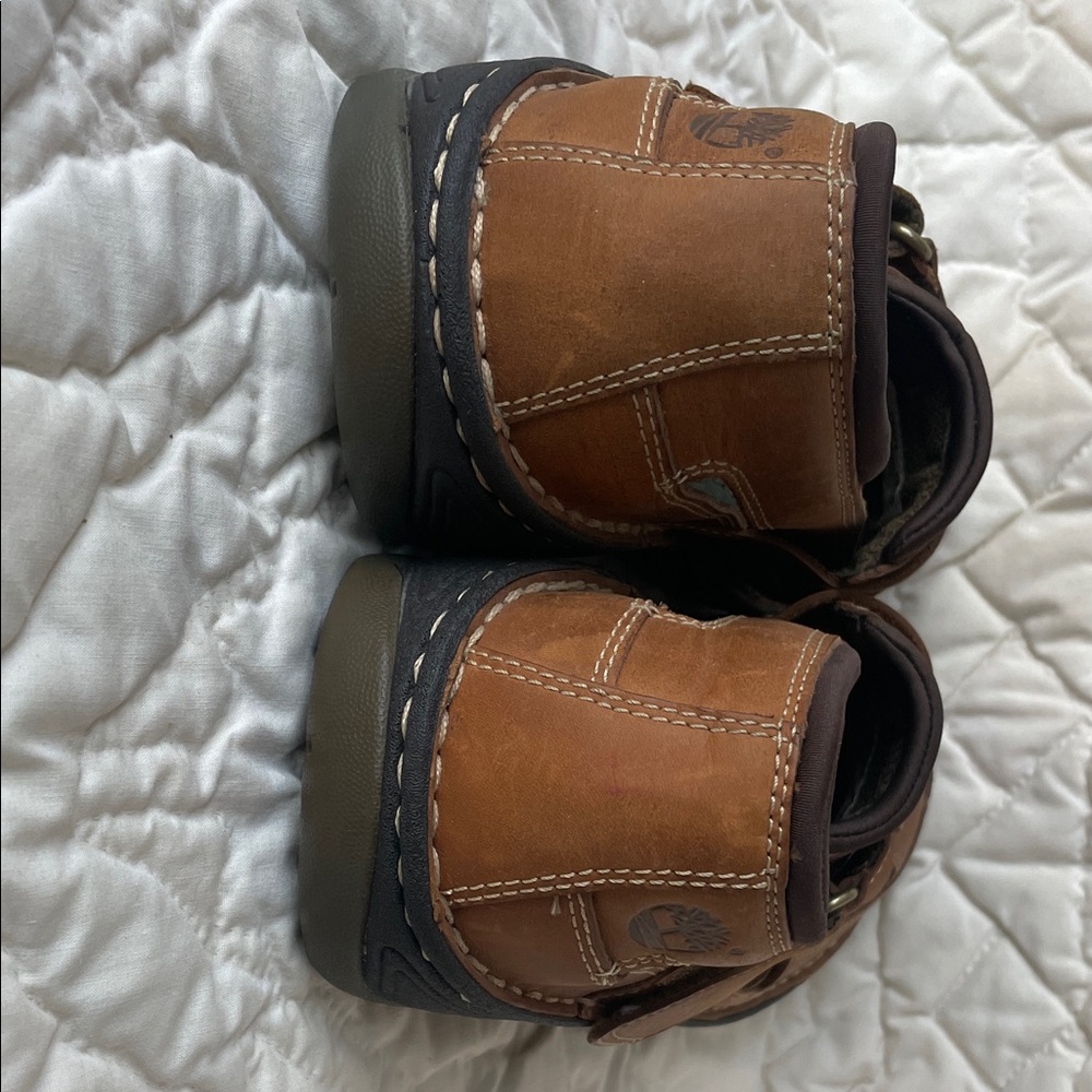 Timberland Men's Tan Leather Sandals Size 8M - Picture 5 of 11